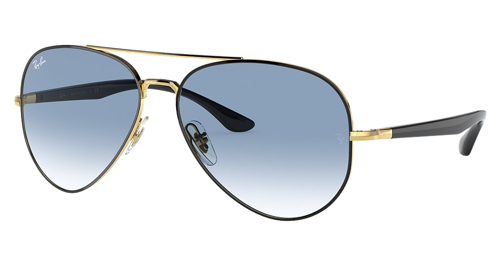 BLACK ON ARISTA / CLEAR GRADIENT BLUE