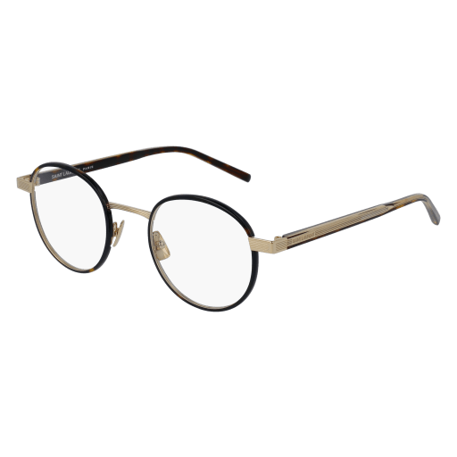 Saint Laurent SL 125 round eyeglasses in Avana Avana Transparent