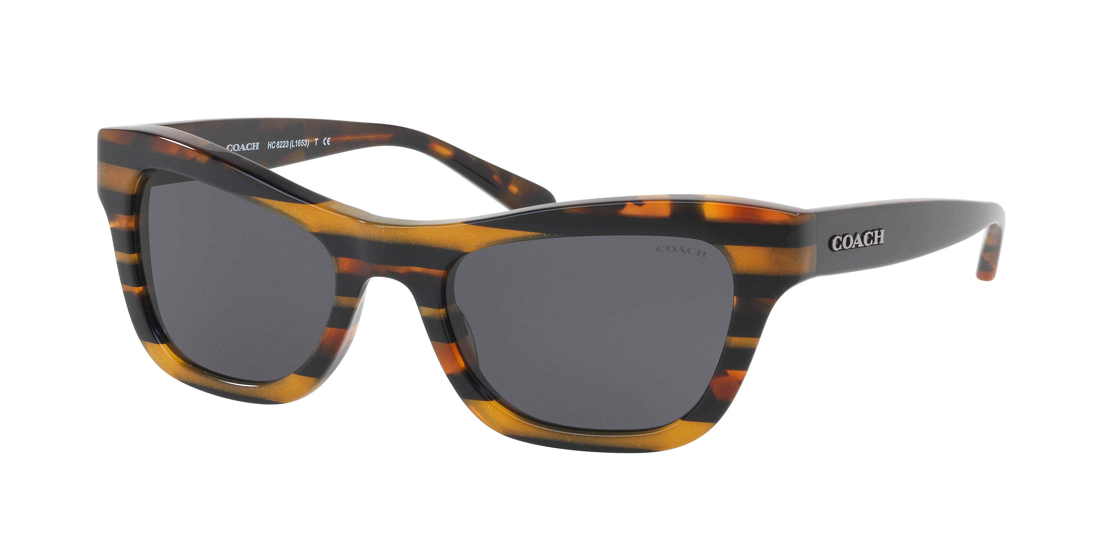 BLK AMBER GLTR VARSITY STRIPE