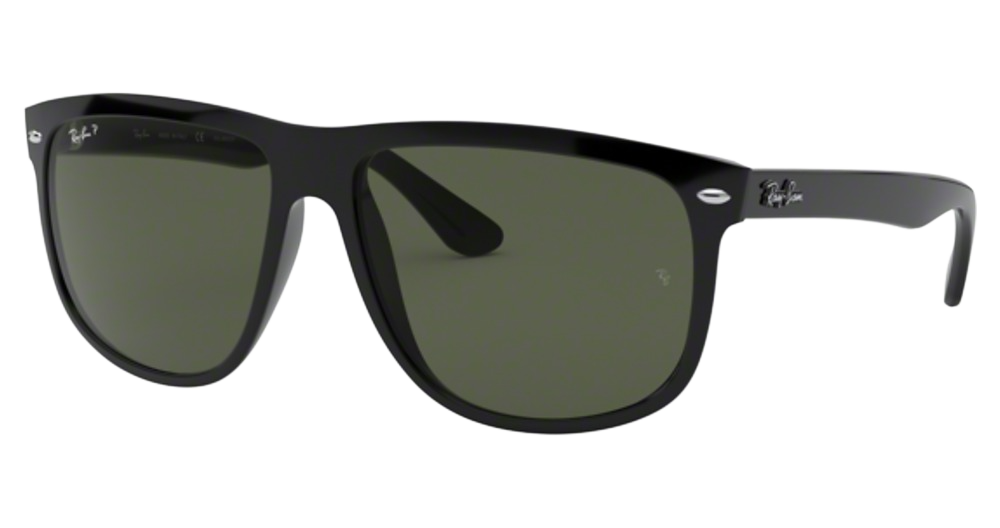 Ray-Ban RB4147 BOYFRIEND round sunglasses in Black/Dark Green