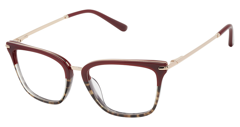 burgundy / leopard