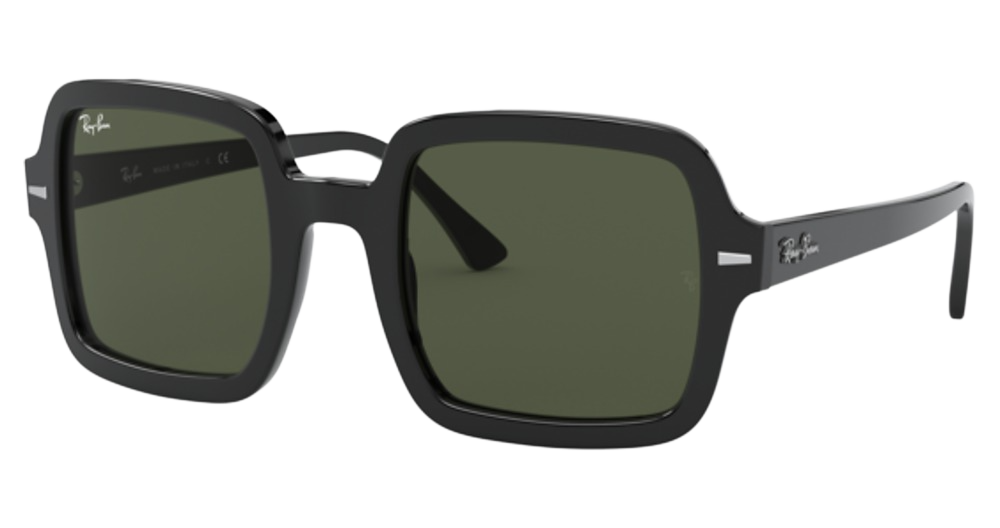 Ray-Ban RB2188 square sunglasses in Black/G 15 Green
