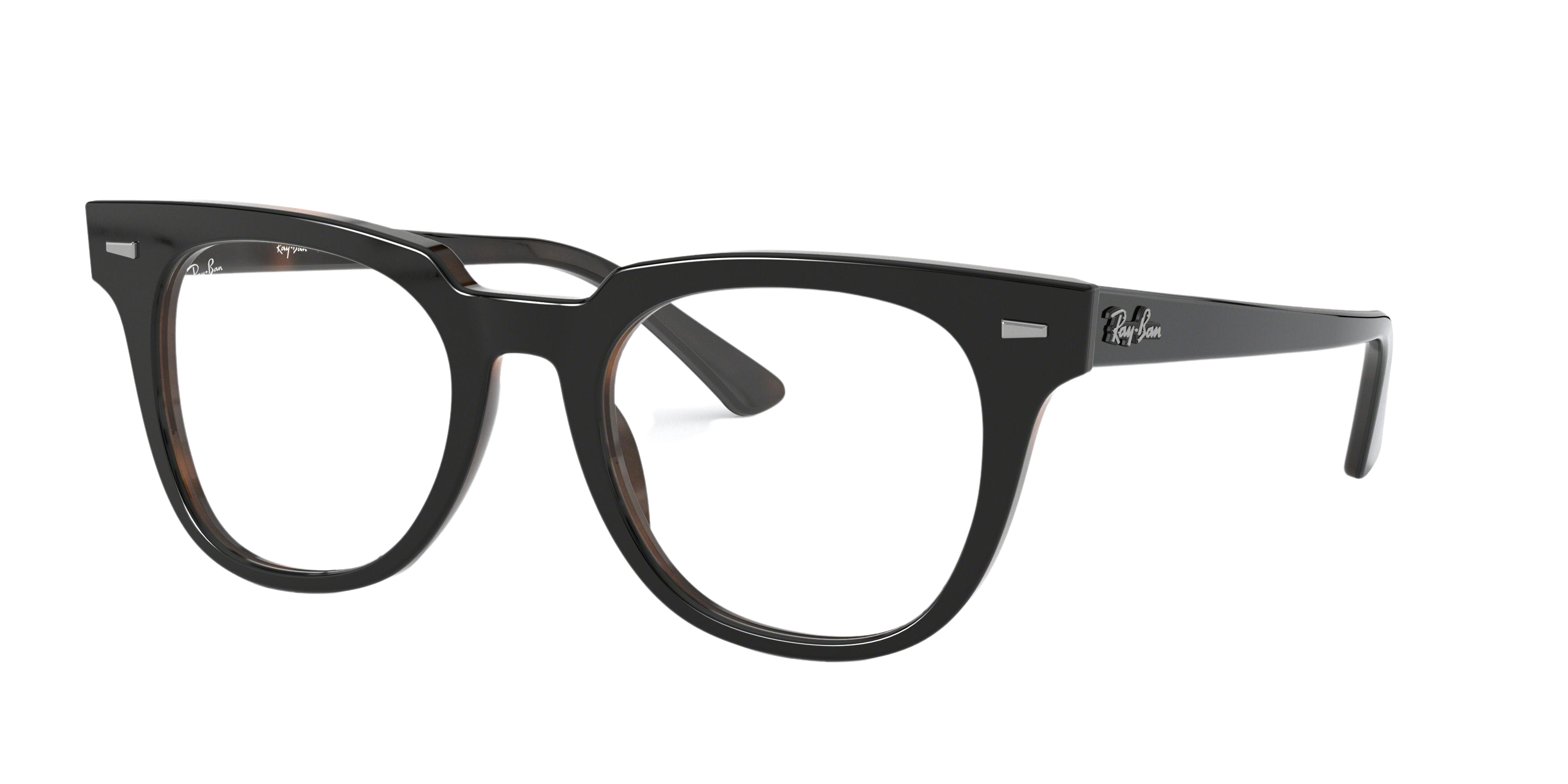Ray-Ban RX5377 square eyeglasses in Top Grey on Havana