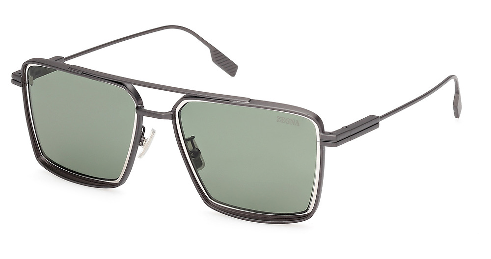 matte gunmetal / green polarized