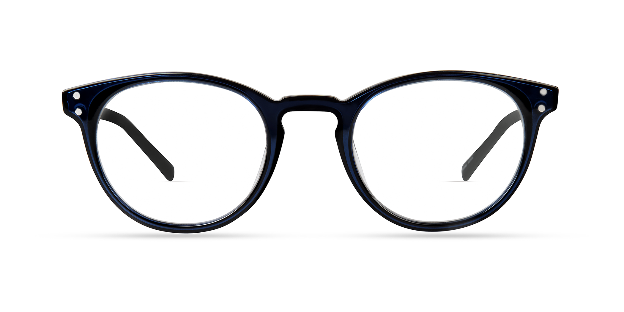 Modo 6603 round eyeglasses in Bright Blue/Black