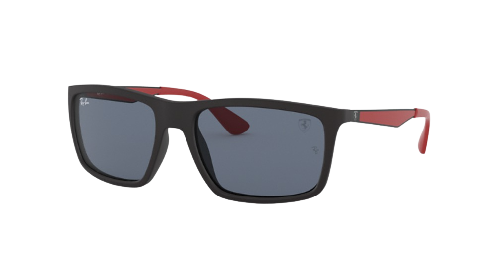 Ray-Ban RB4228M square sunglasses in Matte Black/Dark Grey
