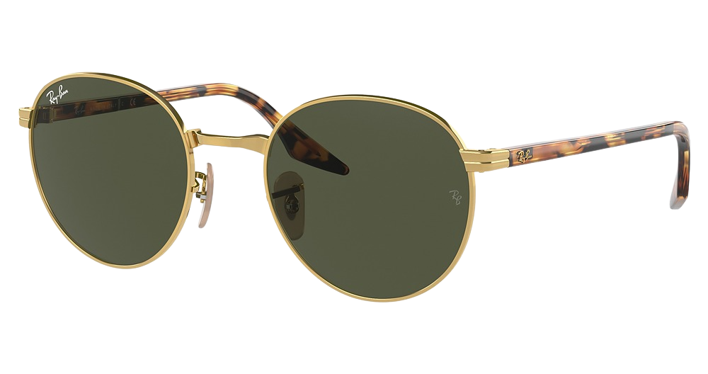 Ray-Ban RB3691 round sunglasses in Arista/Green