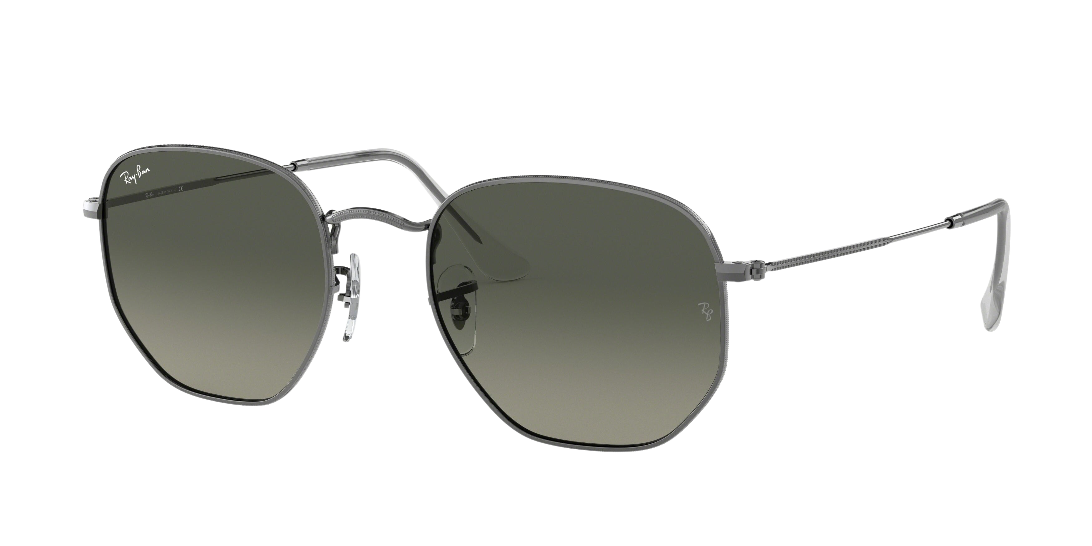 Ray-Ban RB3548N round sunglasses in Gunmetal