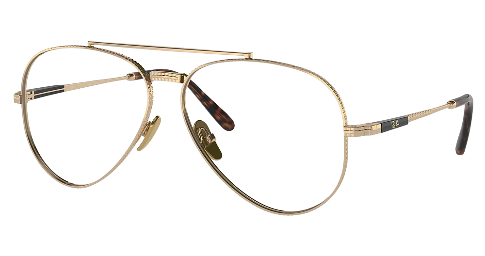 Ray-Ban RX8225V AVIATOR TITANIUM aviator eyeglasses in Arista