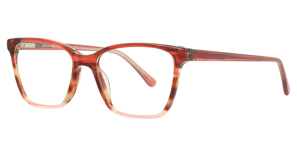 Transparent Red & Marble Brown & Pink