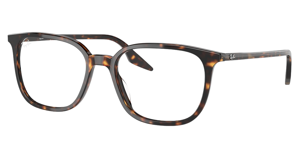 Ray-Ban RX5406 round eyeglasses in Havana