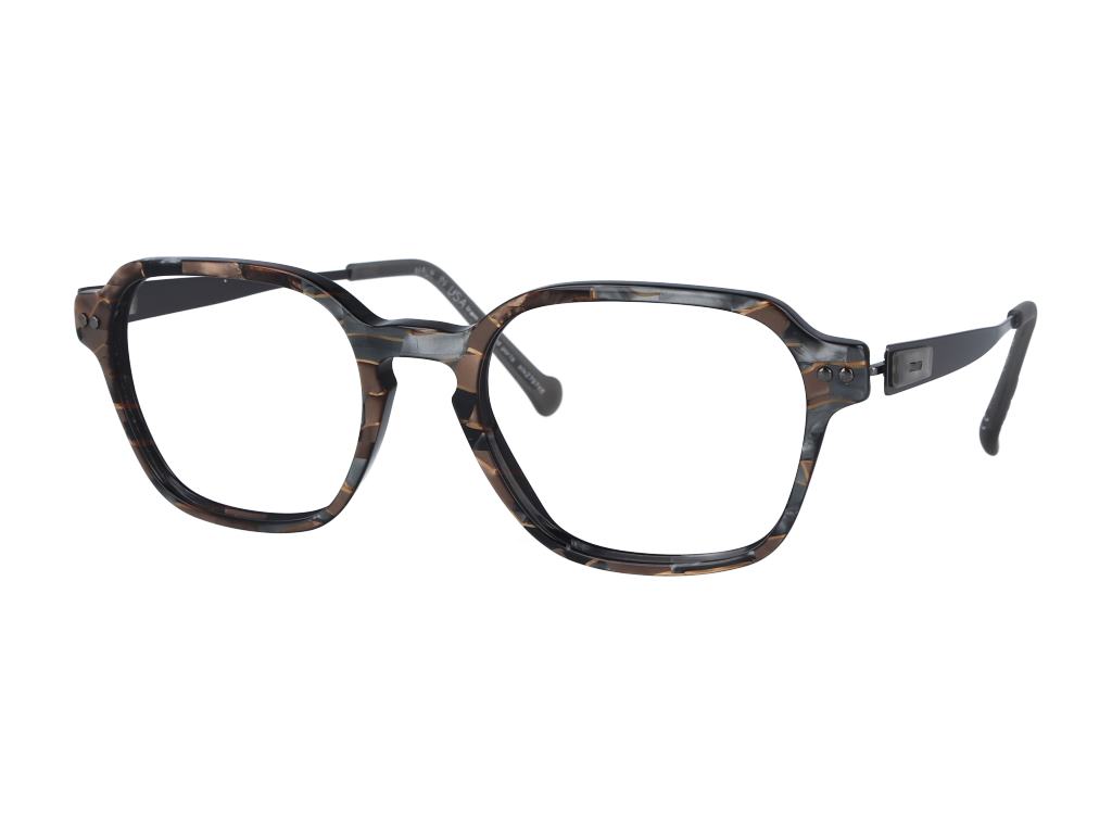 iGreen IGV04.89 square eyeglasses in Bronze/Grey/Gold Insert Grit