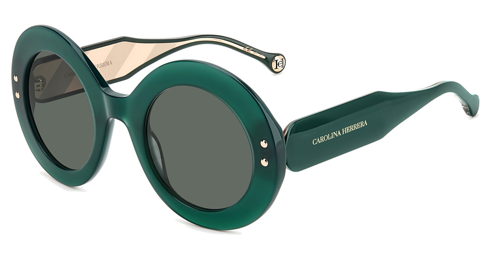 Carolina Herrera HER 0081/S round sunglasses in Green/Green