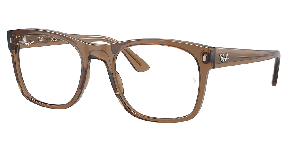 Ray-Ban RX7228 square eyeglasses in Transparent Light Brown