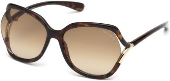 Tom Ford FT0578 irregular sunglasses in Dark Havana