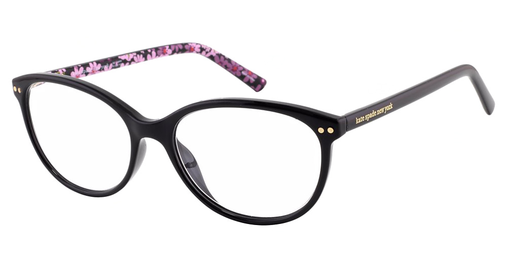Kate Spade OLIVE rectangle eyeglasses in Black