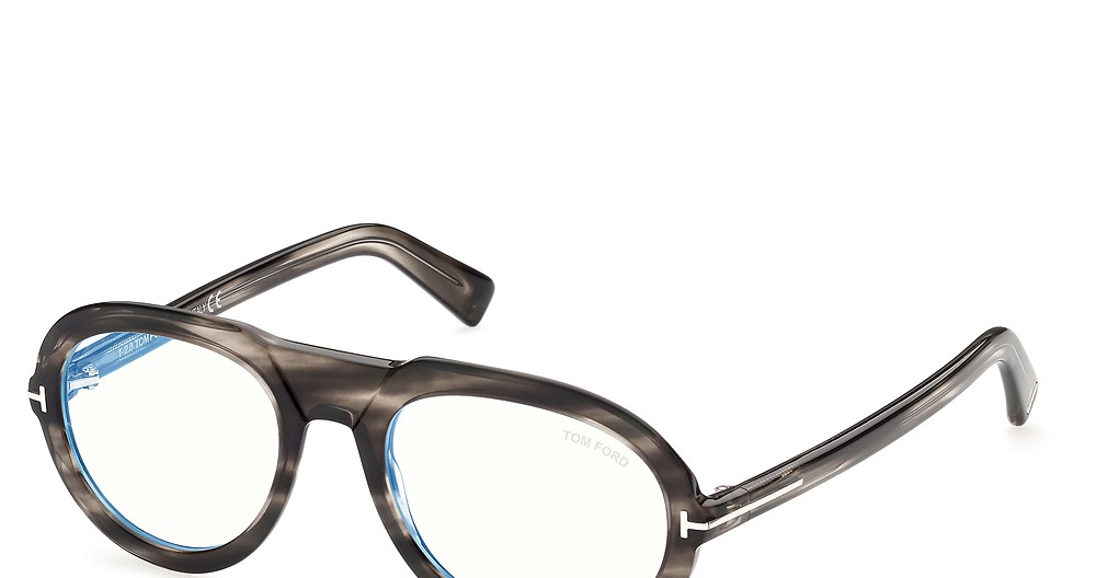 Tom Ford FT5756-B aviator eyeglasses in Havana/Other