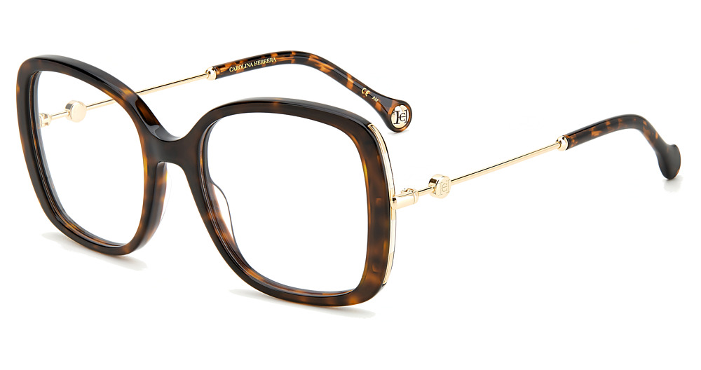 Carolina Herrera CH 0022 square eyeglasses in Havana