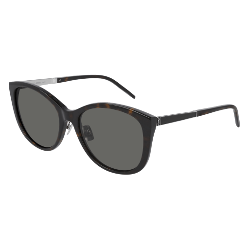 Saint Laurent SL M71/K round sunglasses in Havana Silver Grey/Grey