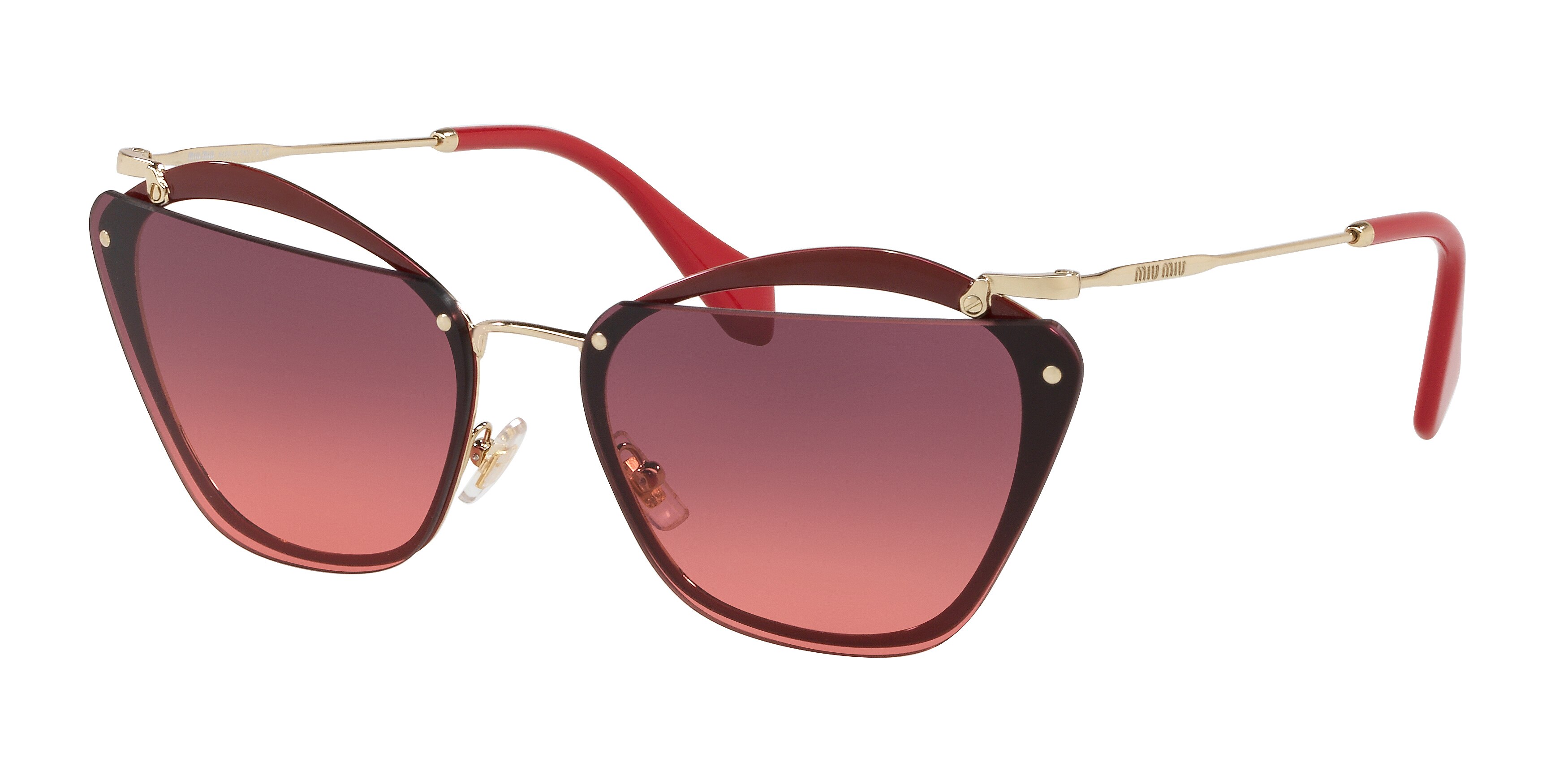 Miu Miu MU 54TS square sunglasses in Ccgpz0 Garnet
