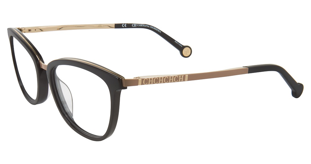 Carolina Herrera VHE094K cateye eyeglasses in Black 0 F47