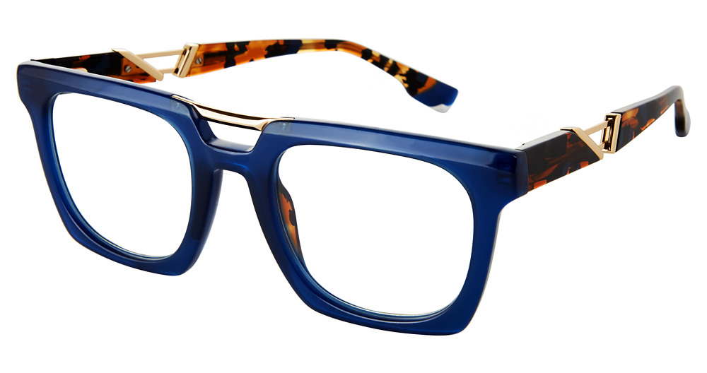 BLUE-BROWN MARBLE-GOLD