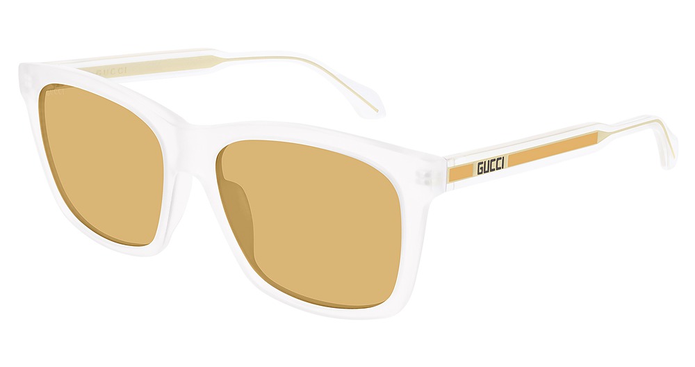 Gucci GG0558S rectangle sunglasses in Crystal Crystal Brown/Nylon