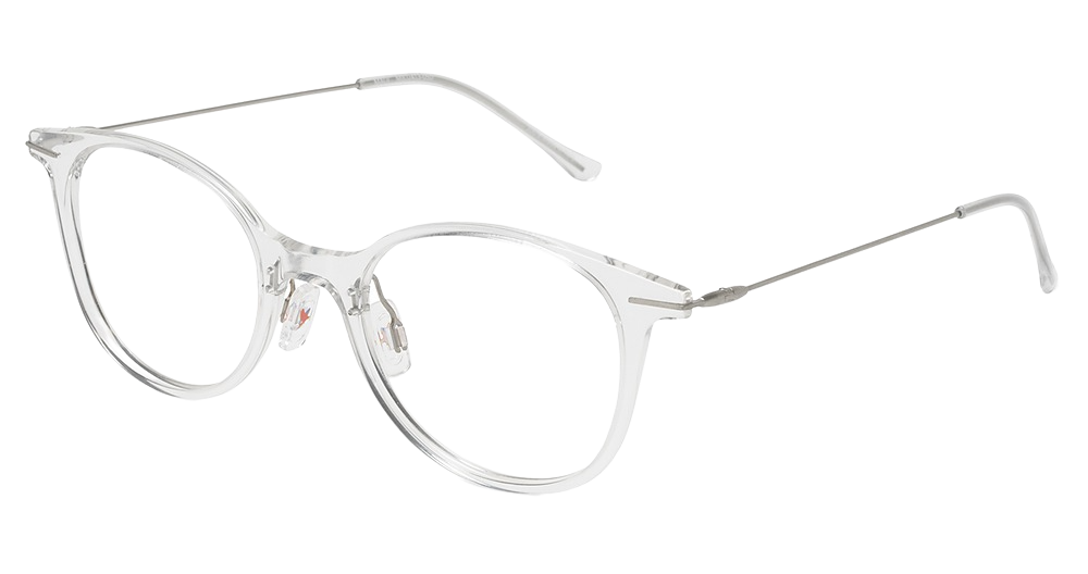 Crystal with Silver Temples