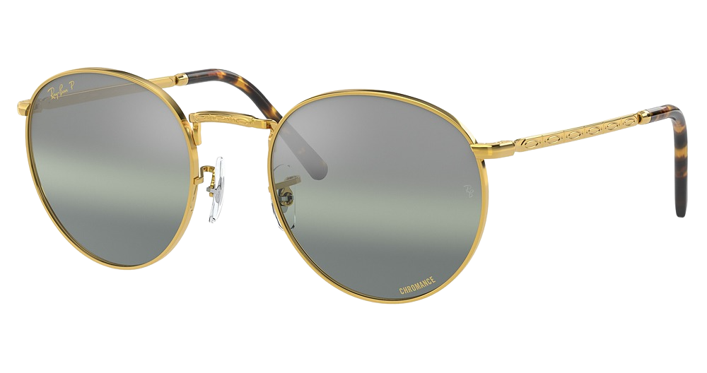 Ray-Ban RB3637 NEW ROUND round sunglasses in Legend Gold
