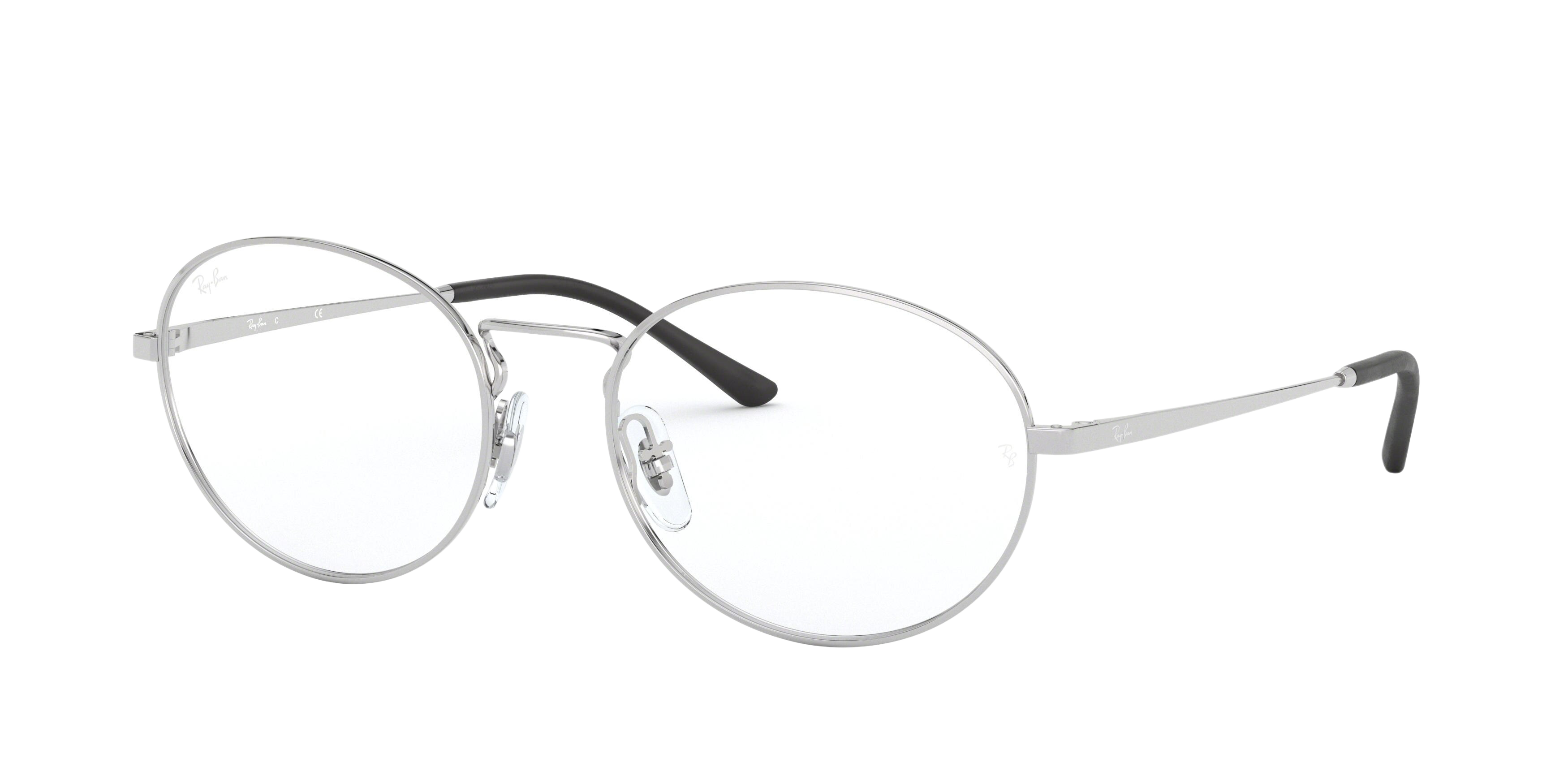 Ray-Ban RX6439 round eyeglasses in Silver