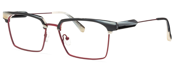 Grey Black over Ruby