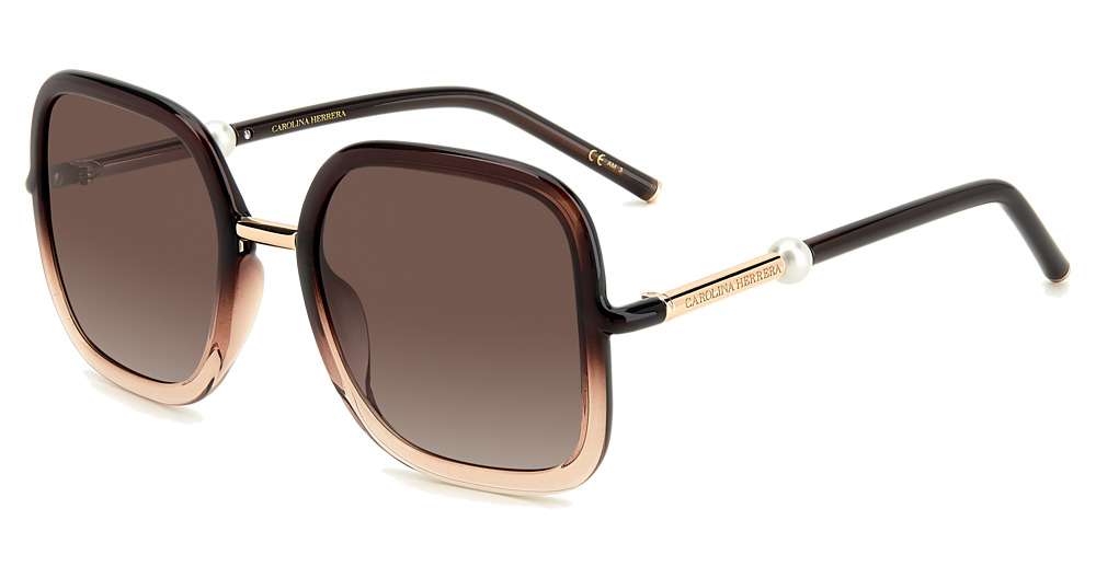 Carolina Herrera HER 0078/G/S square sunglasses in Brwnudeb/Brown Shaded