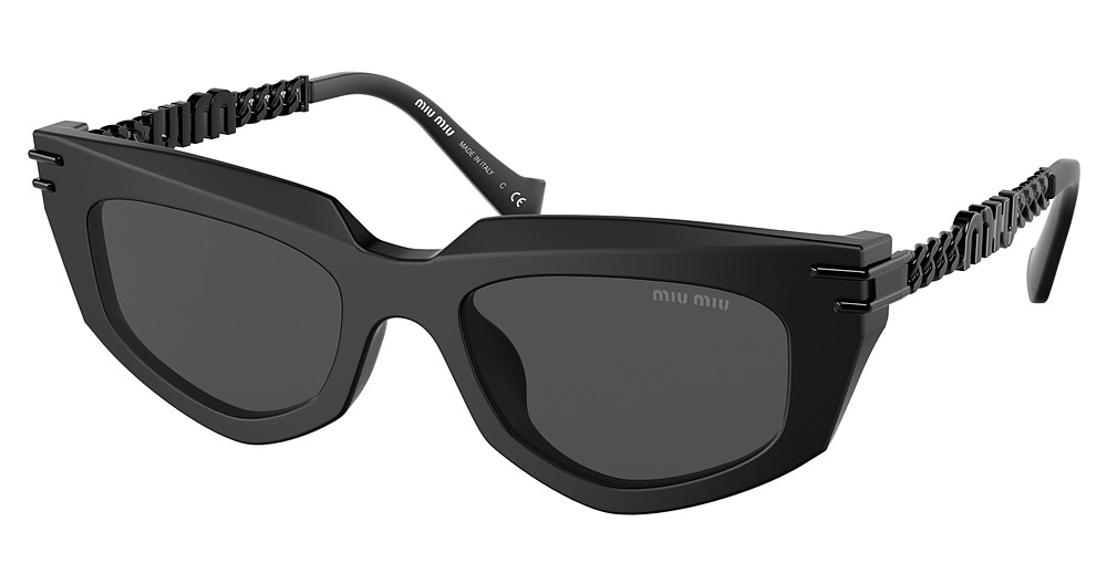 Miu Miu MU 12WS cateye sunglasses in Matte Black/Dark Grey