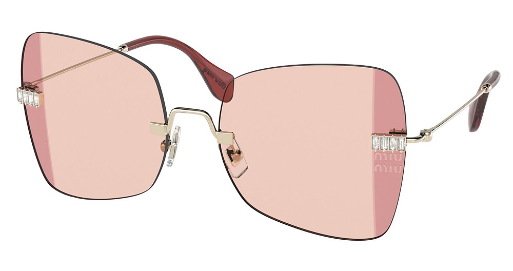 Miu Miu MU 50WS cateye sunglasses in Pale Gold/Pink Gradient Sharp Violet