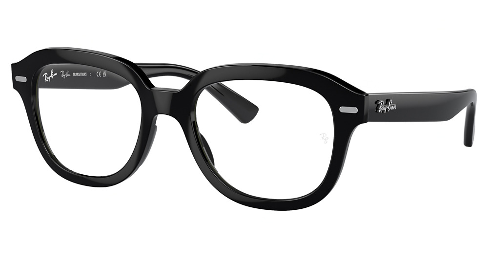 Ray-Ban RB4398 ERIK round sunglasses in Black/Transitions 8 Grey