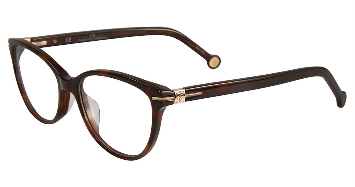 Carolina Herrera VHE660K eyeglasses in Dark Havana 09 Xk