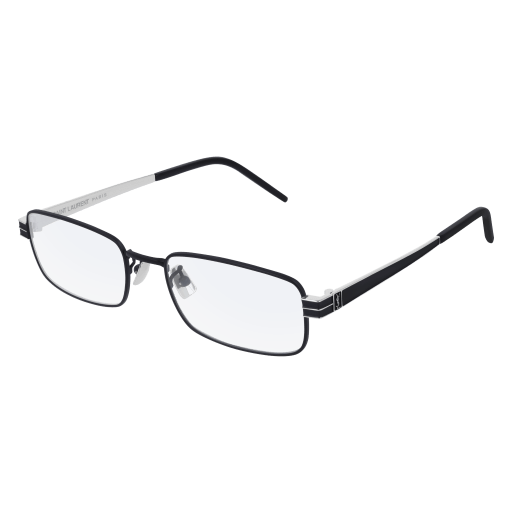 Saint Laurent SL M50 rectangle sunglasses in Black Black Transparent