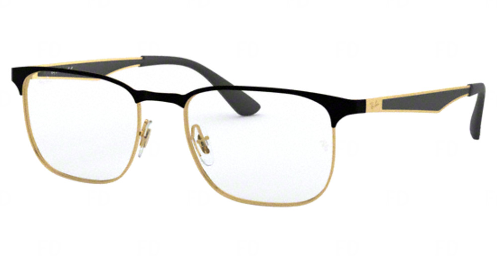 Ray-Ban RX6363 square eyeglasses in Black on Arista