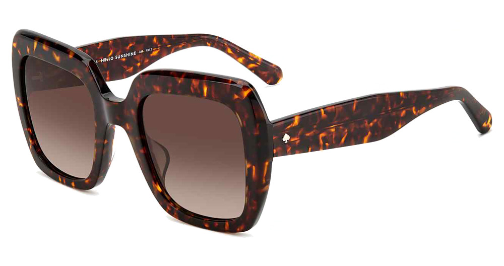 Kate Spade NAOMI/S square sunglasses in Havana/Brown Shaded
