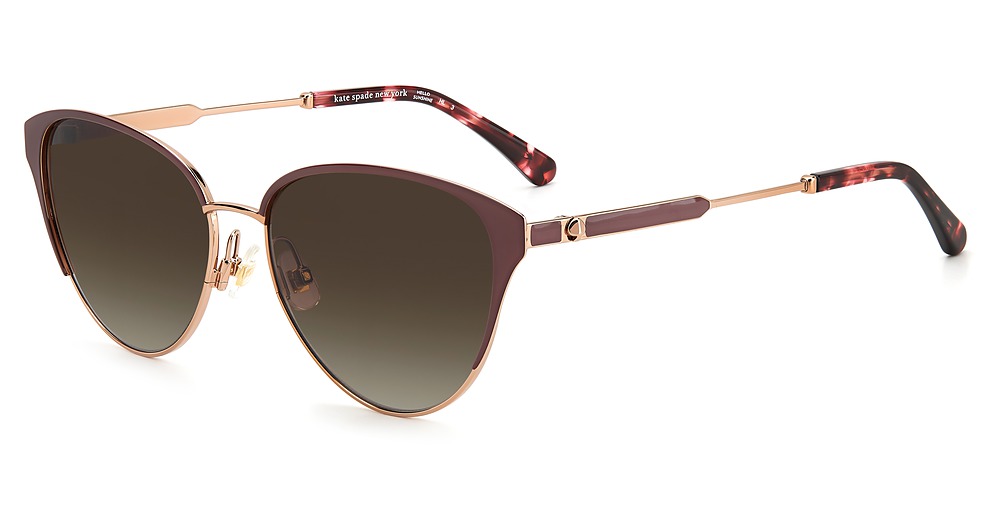 Kate Spade IANNA/G/S cateye sunglasses in Rose Gold Red/Brown Gradient