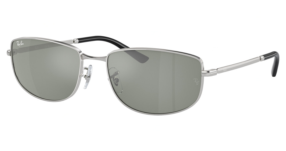 SILVER / GREEN MIRROR SILVER