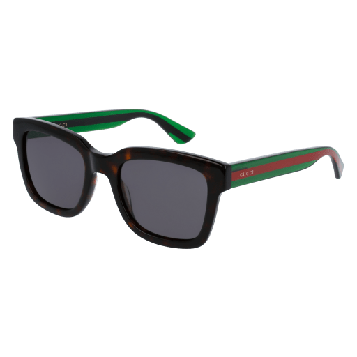 Gucci GG0001S square sunglasses in Avana Green Grey/Nylon