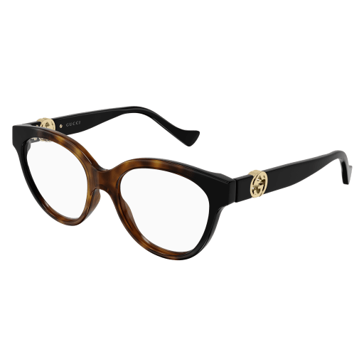 Gucci GG1024O cateye eyeglasses in Havana Black Transparent