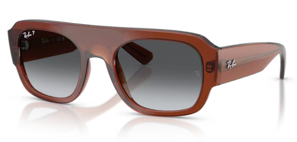 Ray-Ban RB2218 sunglasses in Transparent Brown/Grey Gradient Polarized