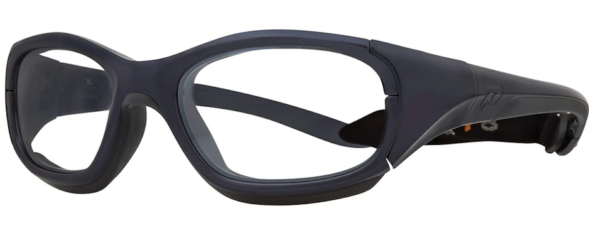 Navy Blue/Dark Grey / Clear With Silver Flash Mirror