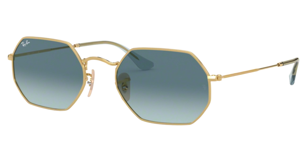 Ray-Ban RB3556N OCTAGONAL irregular sunglasses in Arista/Blue Gradient Grey
