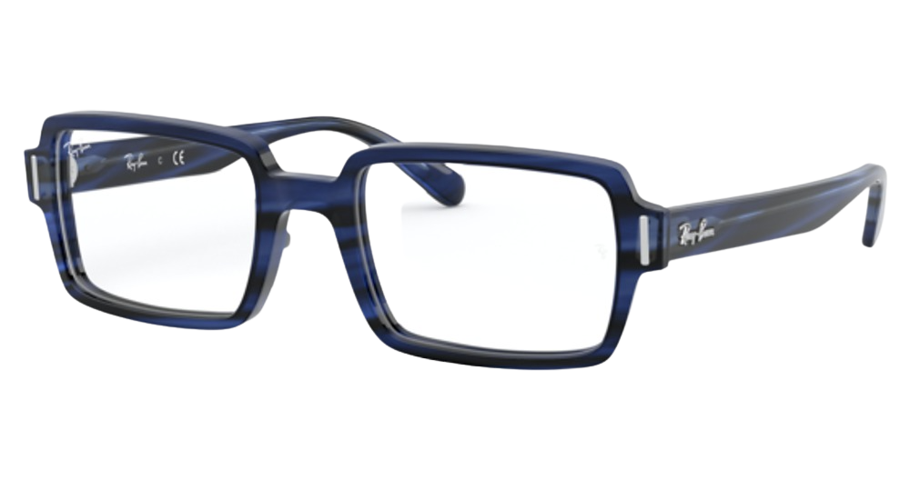 Ray-Ban RX5473 rectangle eyeglasses in Striped Blue