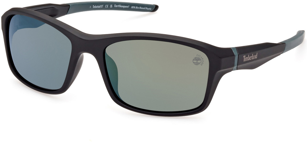 matte black / green polarized