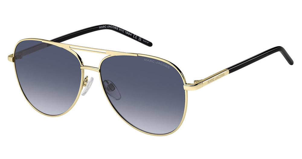 Marc Jacobs MARC 865/S aviator sunglasses in Gold Blck/Dk Blue Shaded