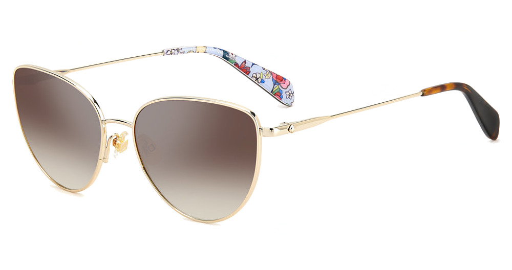 Kate Spade HAILEY/G/S cateye sunglasses in Gold/Brown Sm Silver